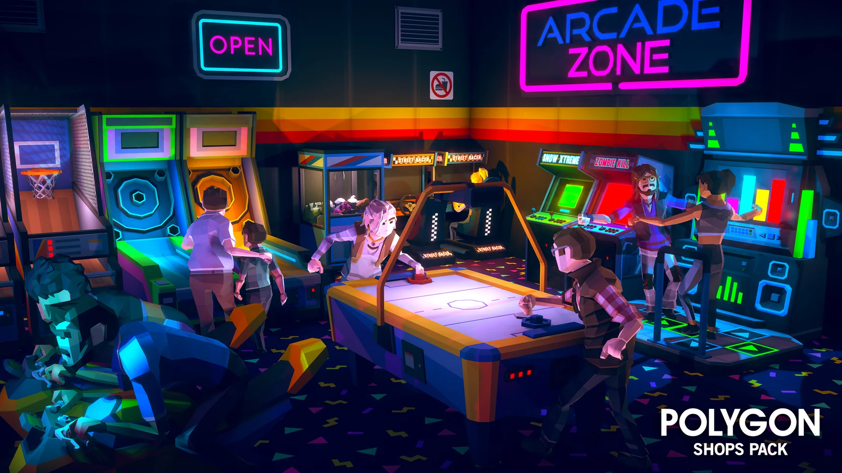 Retro arcade cabinet lounge in GoDotAuto